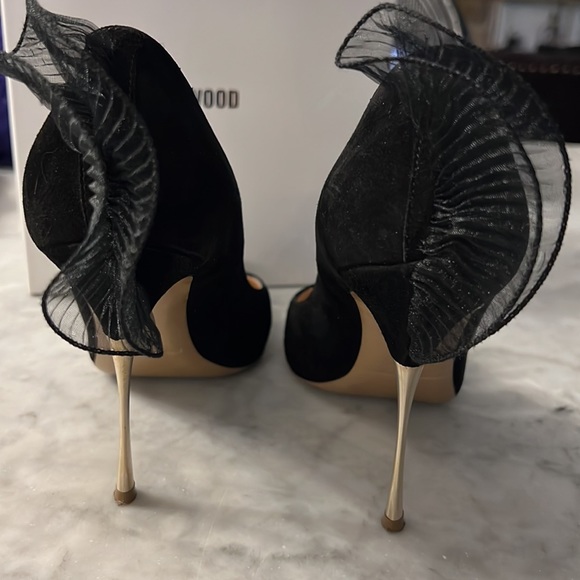 Nicholas Kirkwood black suede heels with Crystal details - Picture 4 of 11